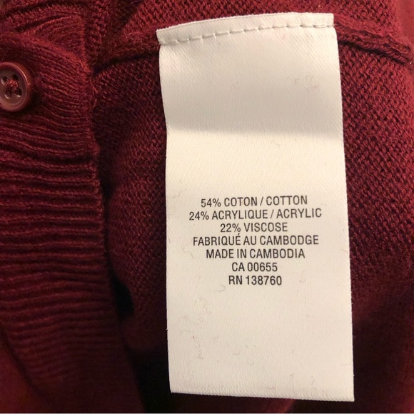 LOVELY REITMANS R-ESSENTIALS DEEP RED V-NECK CARDIGAN - Picture 11 of 13